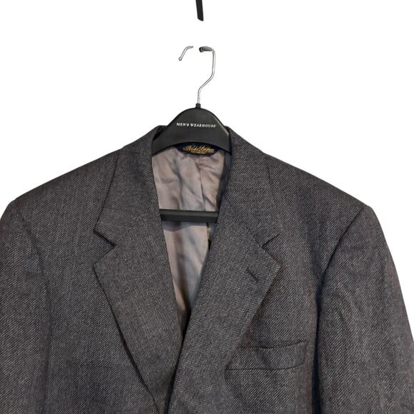 Vintage Brooks Brothers Jacket 42R Gray Herringbone Tweed Wool Blazer Sport Coat - Picture 5 of 16